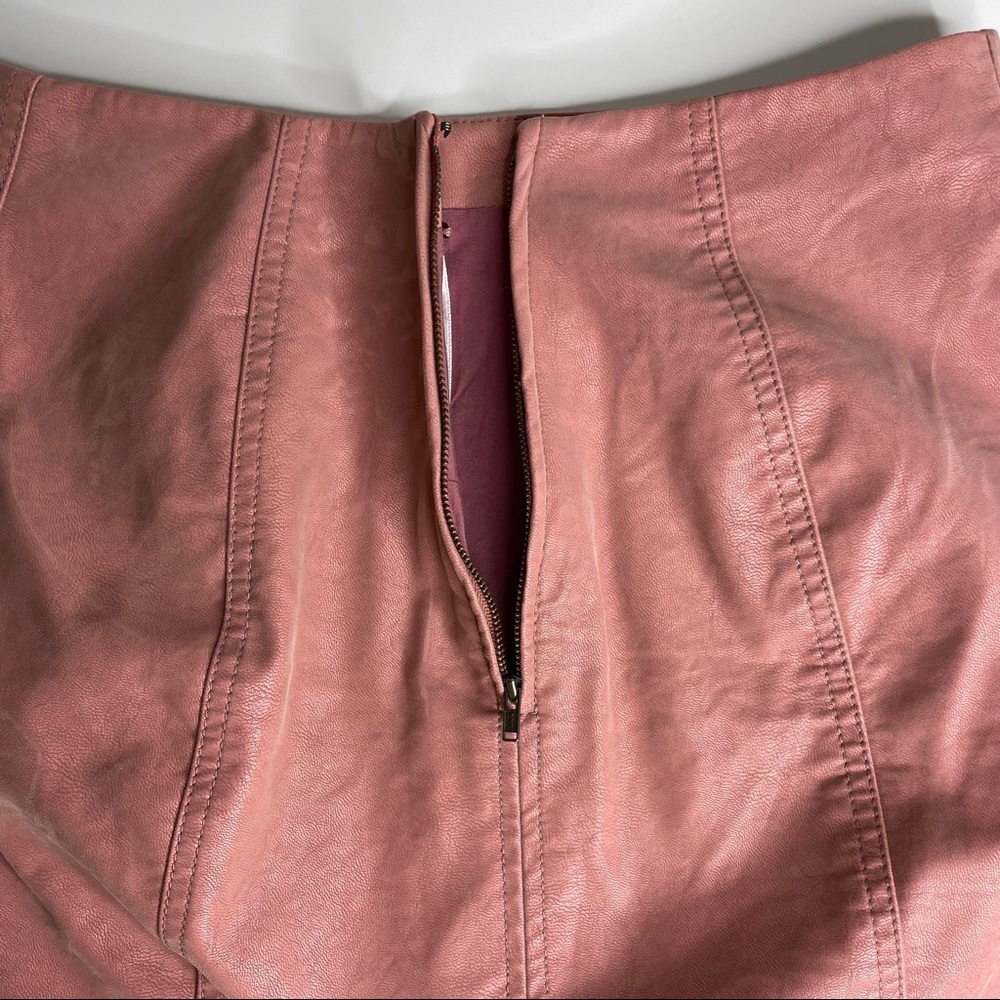 Free People Modern Femme Vegan Suede Mini Skirt in Pink - Picture 3 of 9